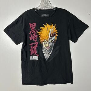 BLEACH Anime Manga Ichigo Kurosaki‎ Hollow Black Graphic Tee Men’s Size Small